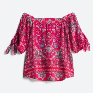 Off the shoulder print top